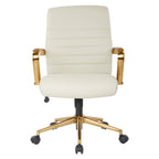 Chaise Baldwin mi-dossier en similicuir
