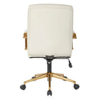 Chaise Baldwin mi-dossier en similicuir