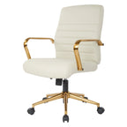 Chaise Baldwin mi-dossier en similicuir