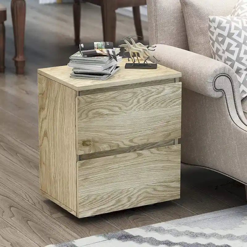 Table de chevet à 2 tiroirs de 48 cm de haut et 40 cm de large