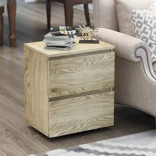 Table de chevet à 2 tiroirs de 48 cm de haut et 40 cm de large