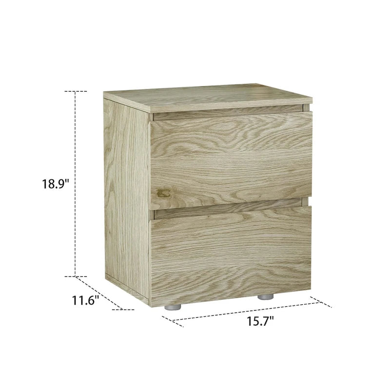 Table de chevet à 2 tiroirs de 48 cm de haut et 40 cm de large