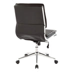 Fauteuil de bureau sans accoudoirs en similicuir avec base chromée pour managers