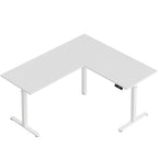 Bureau d'angle en forme de L de 63 pouces avec LED, pour le jeu, avec support de moniteur ergonomique