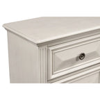 Ensemble de chambre à coucher en bois parchemin vieilli Roundhill Furniture Renova, lit à panneaux, commode, miroir, table de chevet