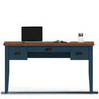 Bridgevine Home Nantucket Bureau de 53 pouces, Aucun assemblage requis, Fini Bleu Denim et Whisky