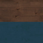 Bridgevine Home Nantucket Bureau de 53 pouces, Aucun assemblage requis, Fini Bleu Denim et Whisky