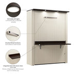 Lit escamotable complet Lumina 61W avec bureau de Bestar