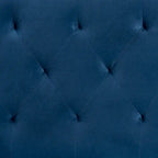 Tête de lit tapissée en velours Felix moderne et contemporaine - Bleu marine