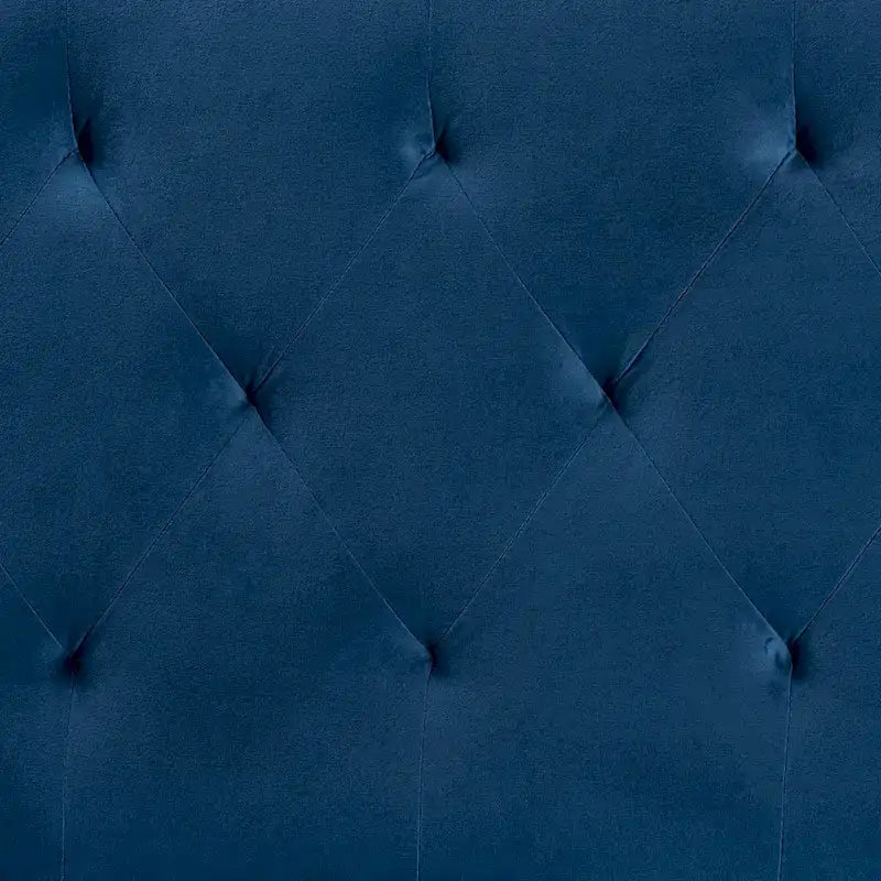 Tête de lit tapissée en velours Felix moderne et contemporaine - Bleu marine