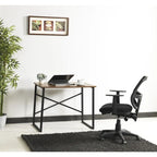 Bureau d'ordinateur rectangulaire de 35 pouces, bureau d'écriture moderne avec cadre métallique, bureau de travail pour le salon, la chambre, le bureau