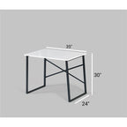 Bureau d'ordinateur rectangulaire de 35 pouces, bureau d'écriture moderne avec cadre métallique, bureau de travail pour le salon, la chambre, le bureau