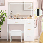 Vanity Desk Makeup Table Light Strip Mirror Dressing - 35.4L x 15.7W x 53.5H