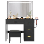 Coiffeuse avec miroir lumineux - 90L x 40L x 136H cm
