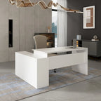 Bureau d'ordinateur Kerrogee, bureau d'angle en forme de L, poste de travail réversible
