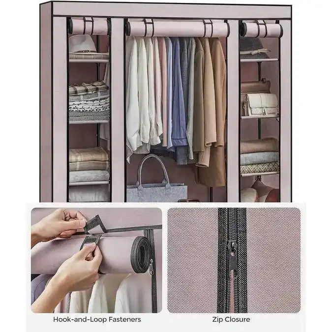 Armoire portable pour chambre à coucher - 11,81P x 46L x 63,78H