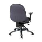 Fauteuil de bureau multifonction à mi-dossier avec glissière d'assise et base en finition titane