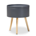  Jessen Mid-Century Modern Wood End Table with Removable Top