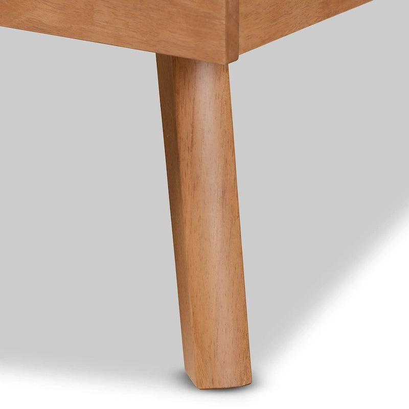 Lit plateforme Galvin en bois brun contemporain