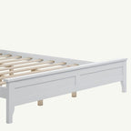 Lit plateforme Queen en bois massif