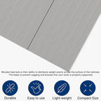 0,75 support de matelas vertical standard lattes de bois avec housse.