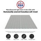 0,75 support de matelas vertical standard lattes de bois avec housse.