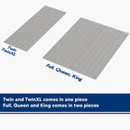 0,75 support de matelas vertical standard lattes de bois avec housse.