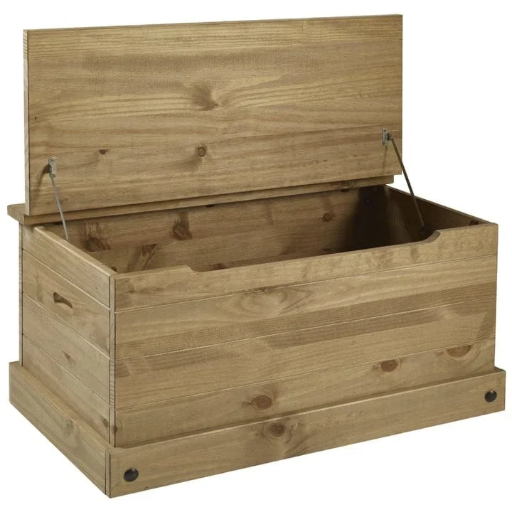 Coffre de rangement en bois pouf Corona