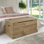 Coffre de rangement en bois pouf Corona