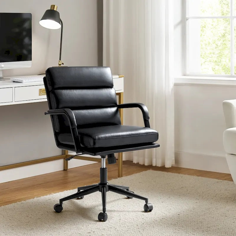 Fauteuil en similicuir moderne Task avec blocage de l'inclinaison et inclinaison centrale par