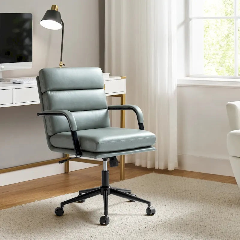 Fauteuil en similicuir moderne Task avec blocage de l'inclinaison et inclinaison centrale par
