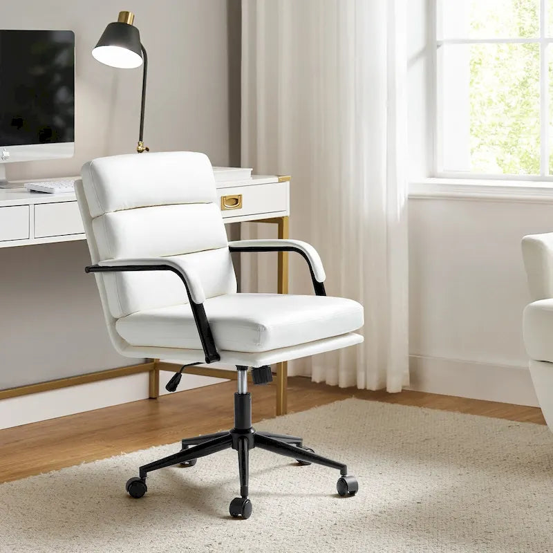 Fauteuil en similicuir moderne Task avec blocage de l'inclinaison et inclinaison centrale par