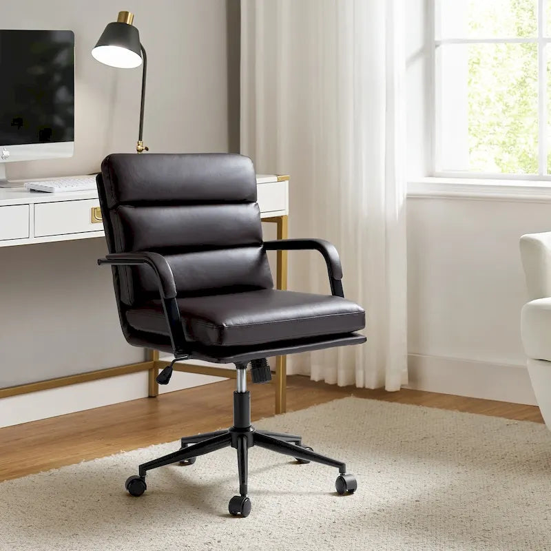 Fauteuil en similicuir moderne Task avec blocage de l'inclinaison et inclinaison centrale par