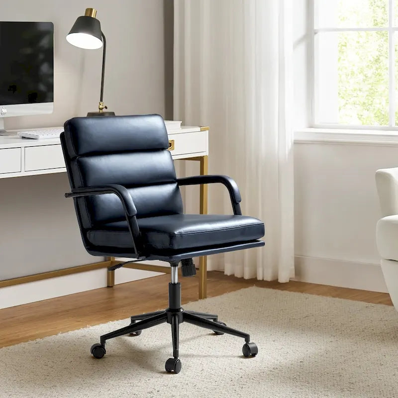 Fauteuil en similicuir moderne Task avec blocage de l'inclinaison et inclinaison centrale par