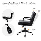 Fauteuil en similicuir moderne Task avec blocage de l'inclinaison et inclinaison centrale par