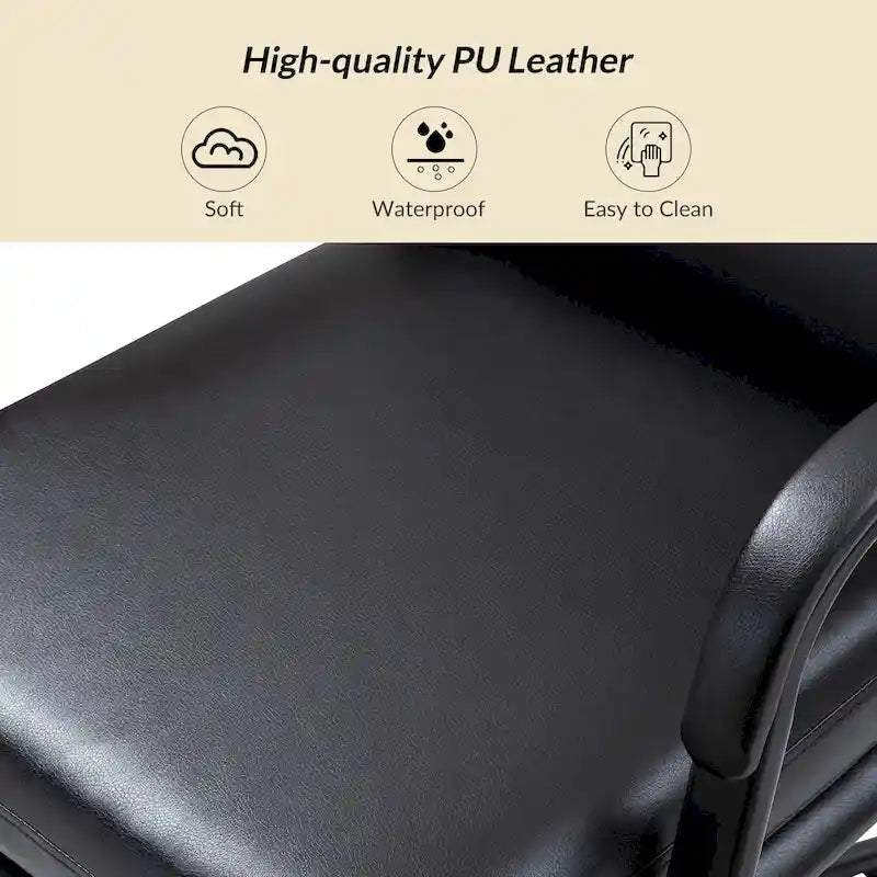 Fauteuil en similicuir moderne Task avec blocage de l'inclinaison et inclinaison centrale par