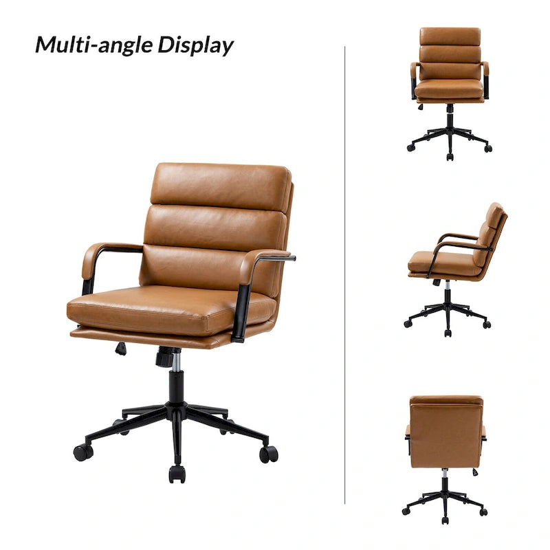 Fauteuil en similicuir moderne Task avec blocage de l'inclinaison et inclinaison centrale par