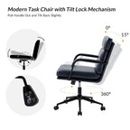Fauteuil en similicuir moderne Task avec blocage de l'inclinaison et inclinaison centrale par