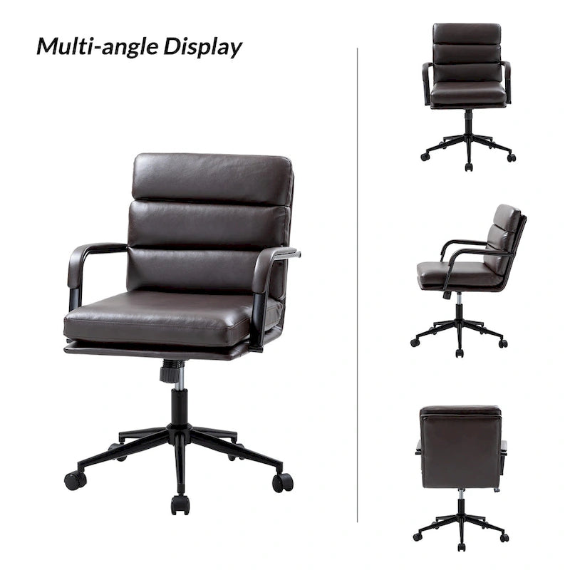 Fauteuil en similicuir moderne Task avec blocage de l'inclinaison et inclinaison centrale par