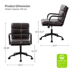 Fauteuil en similicuir moderne Task avec blocage de l'inclinaison et inclinaison centrale par