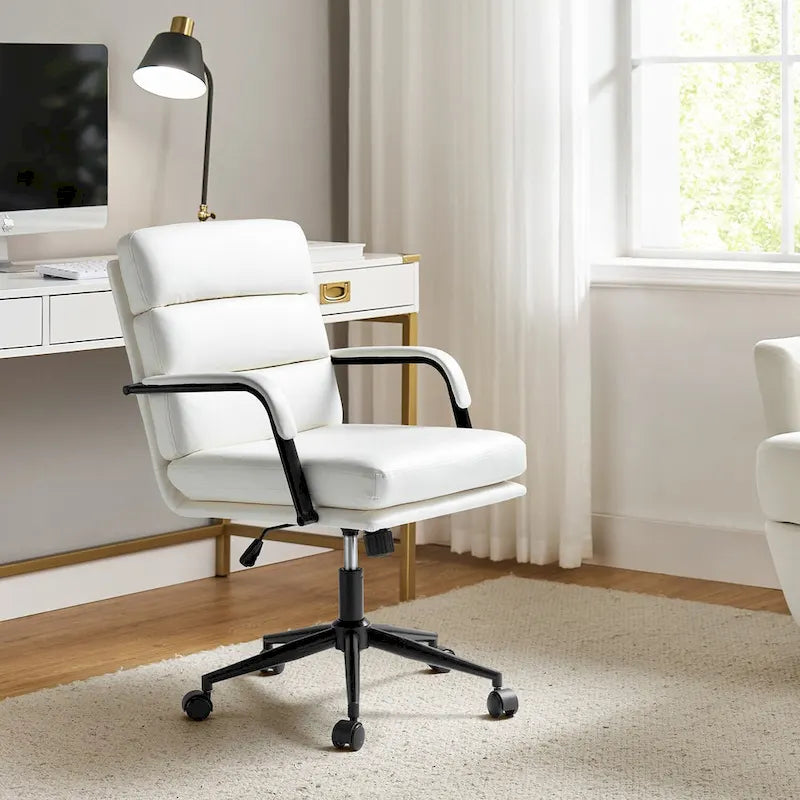 Fauteuil en similicuir moderne Task avec blocage de l'inclinaison et inclinaison centrale par