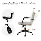 Fauteuil en similicuir moderne Task avec blocage de l'inclinaison et inclinaison centrale par