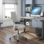 Chaise de bureau réglable en hauteur en tissu certifié ANSI-BIFMA Furniture of America Hudson Modern Grey