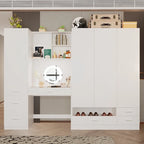 Armoire, Solution de rangement, Penderie modulable, Coiffeuse avec miroir
