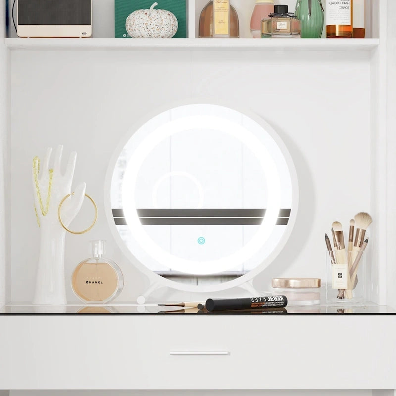 Armoire, Solution de rangement, Penderie modulable, Coiffeuse avec miroir
