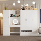 Armoire, Solution de rangement, Penderie modulable, Coiffeuse avec miroir