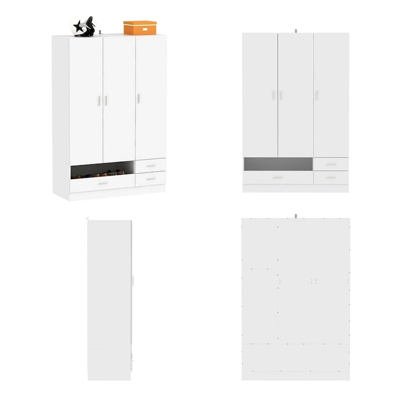 Armoire, Solution de rangement, Penderie modulable, Coiffeuse avec miroir