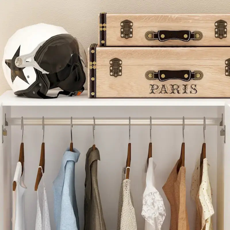 Armoire, Solution de rangement, Penderie modulable, Coiffeuse avec miroir