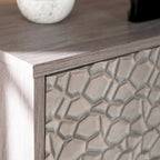 Cheminée électrique en bois gris contemporain Hampden de SEI Furniture