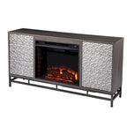 Cheminée électrique en bois gris contemporain Hampden de SEI Furniture